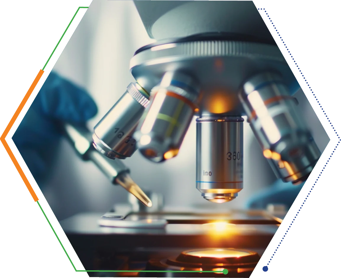 Research microscope and laboratory light representing Balaji Amines R&D